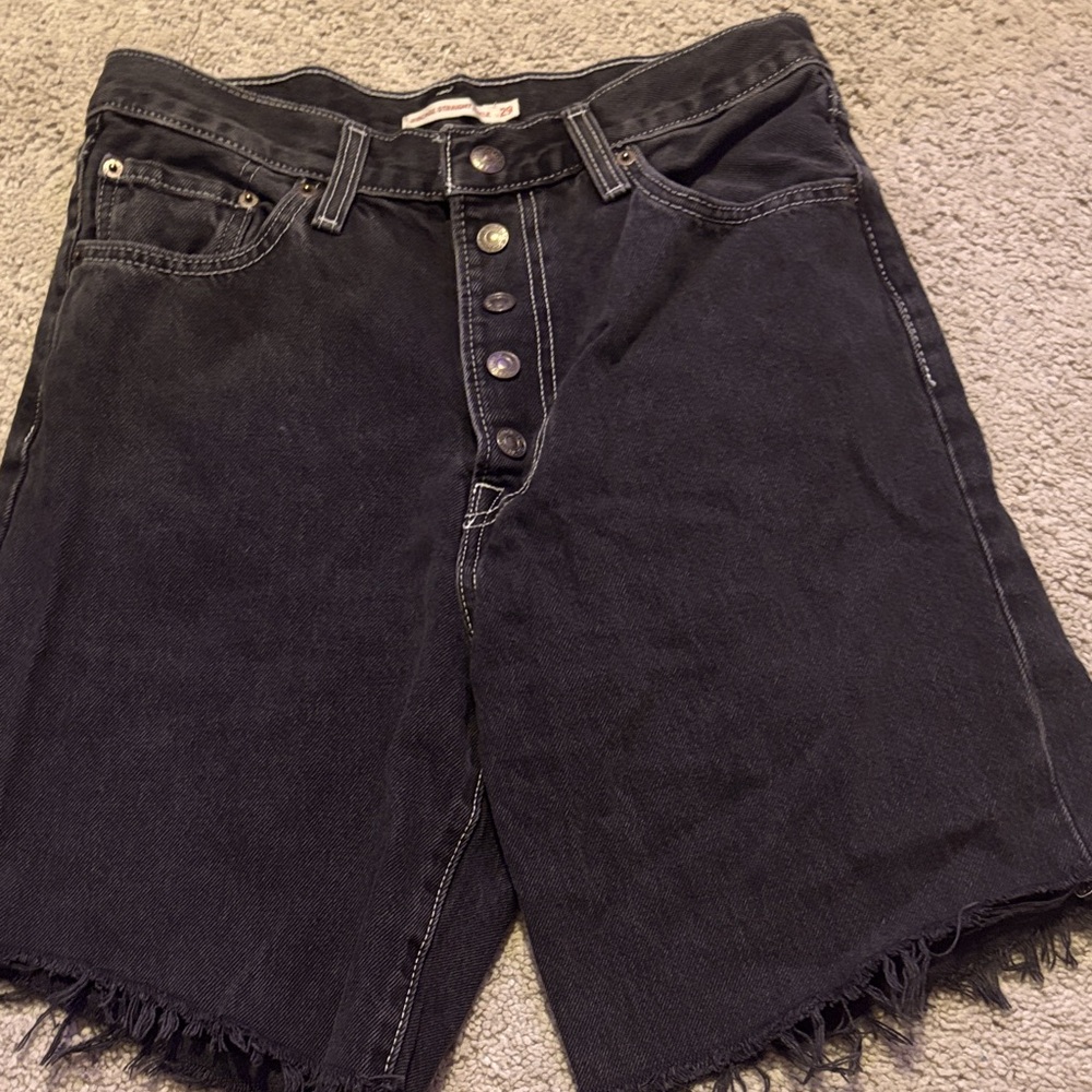 Levi's Black Jean Shorts